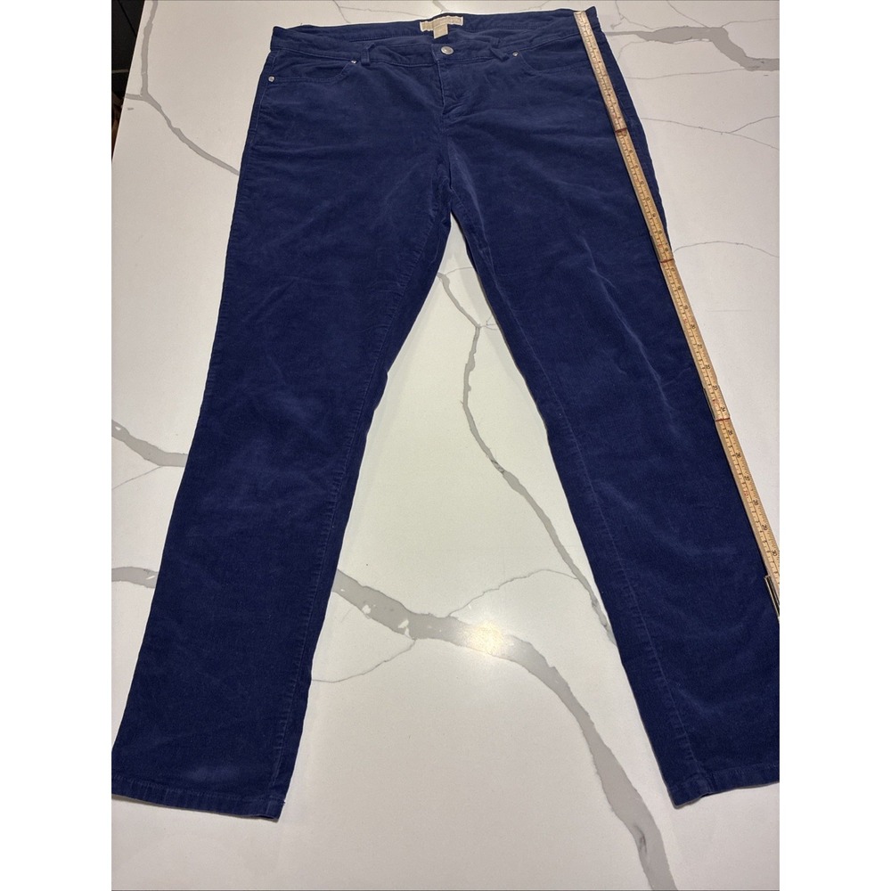 Michael Kors Women's Corduroy‎ Skinny Corduroy Pants Blue Size 10